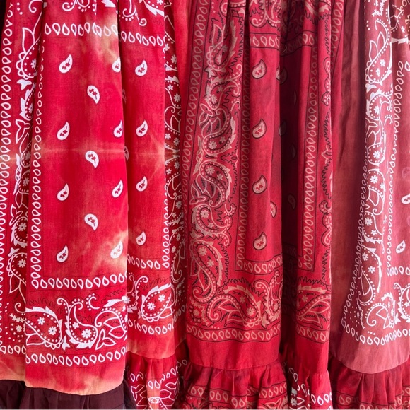 Handmade Earthy Voluminous Maxi Bandana Dress SKU 02265 Red Rose - Picture 7 of 16